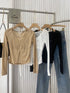 MATINEE Halter Neck Long Sleeves Slits Tops